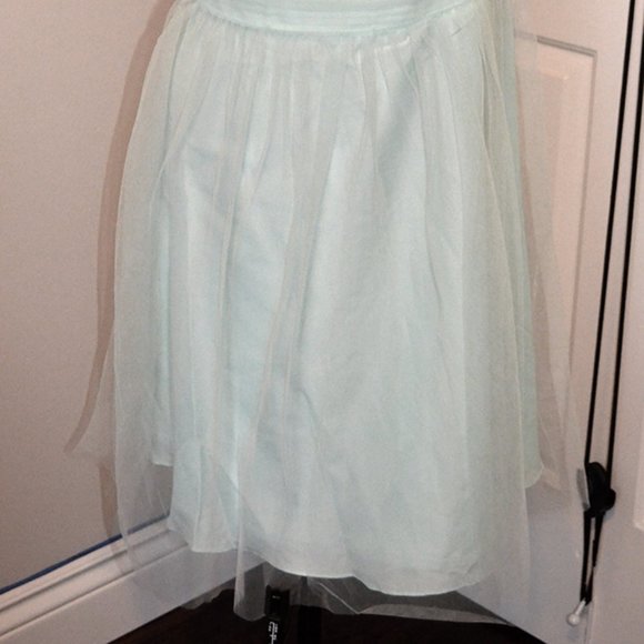 David's Bridal Mint Bridesmaid Dress - Picture 2 of 4